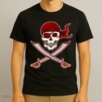 Jolly Roger Pirate Skull Flag Logo T-Shirt thumb 3