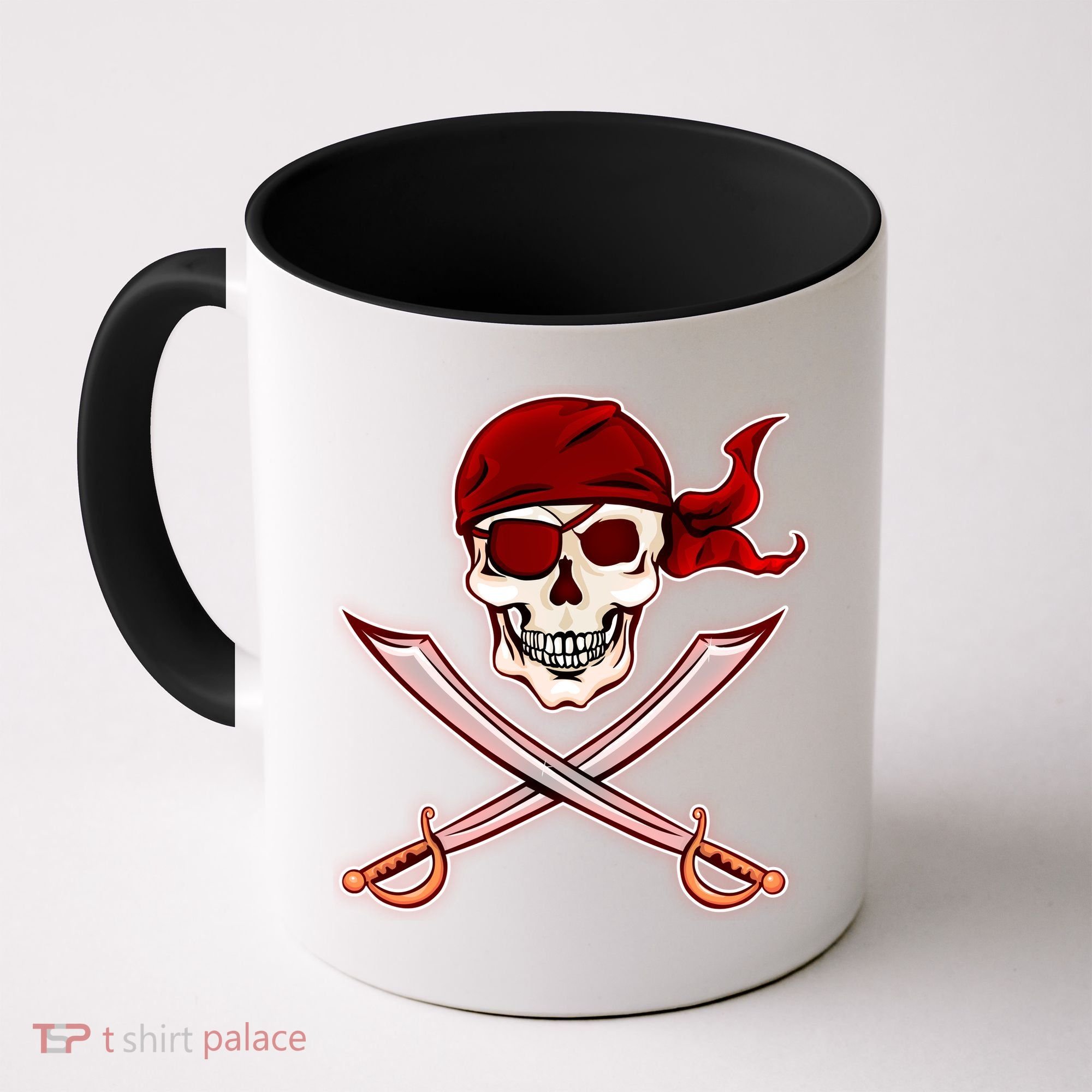 Jolly Roger Pirate Skull Flag Logo Coffee Mug