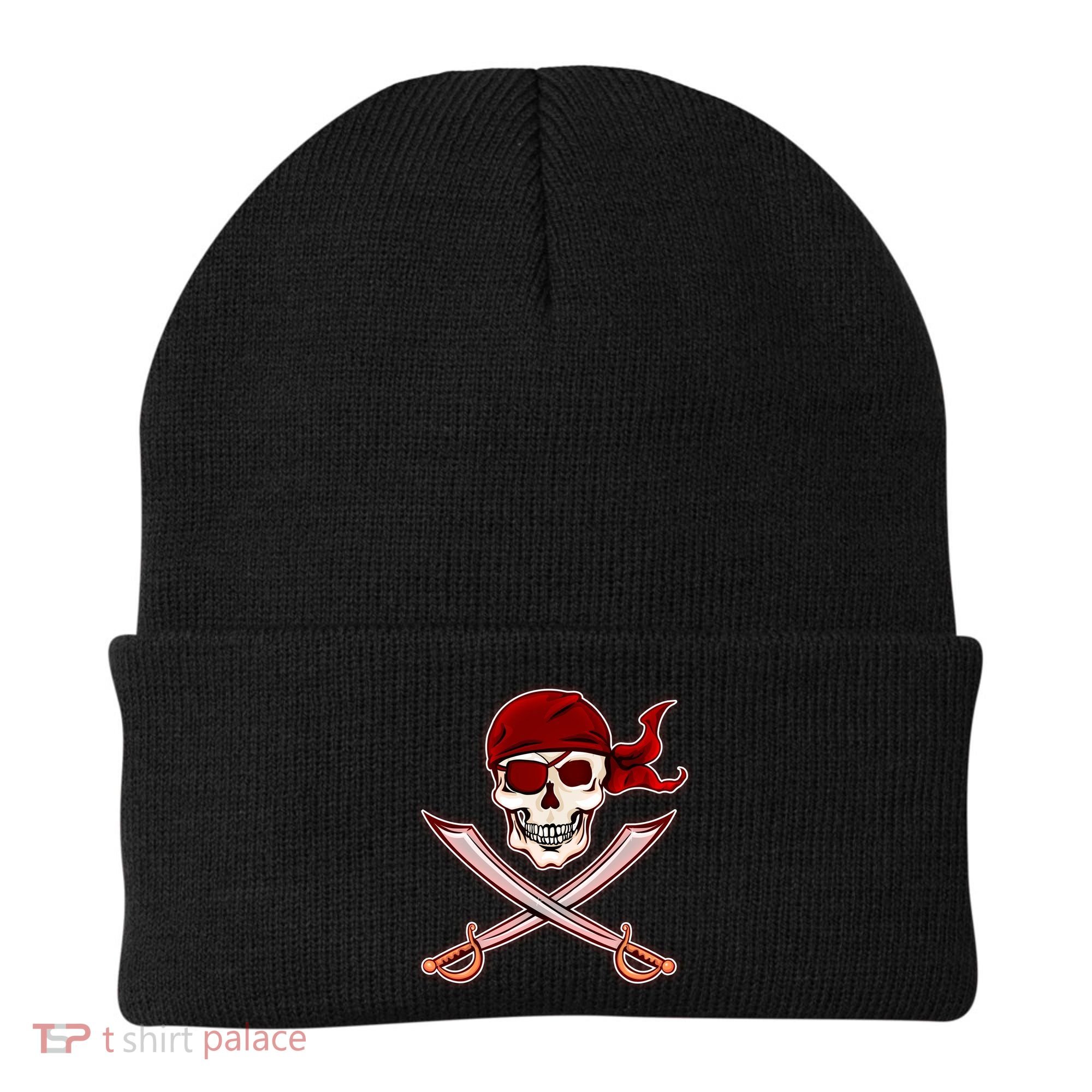 Jolly Roger Pirate Skull Flag Logo Beanie