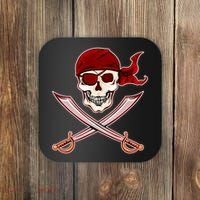 Jolly Roger Pirate Skull Flag Logo Coaster thumb 0