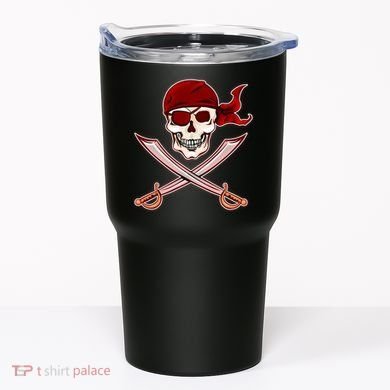 Jolly Roger Pirate Skull Flag Logo Tumbler
