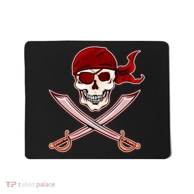 Jolly Roger Pirate Skull Flag Logo Mousepad