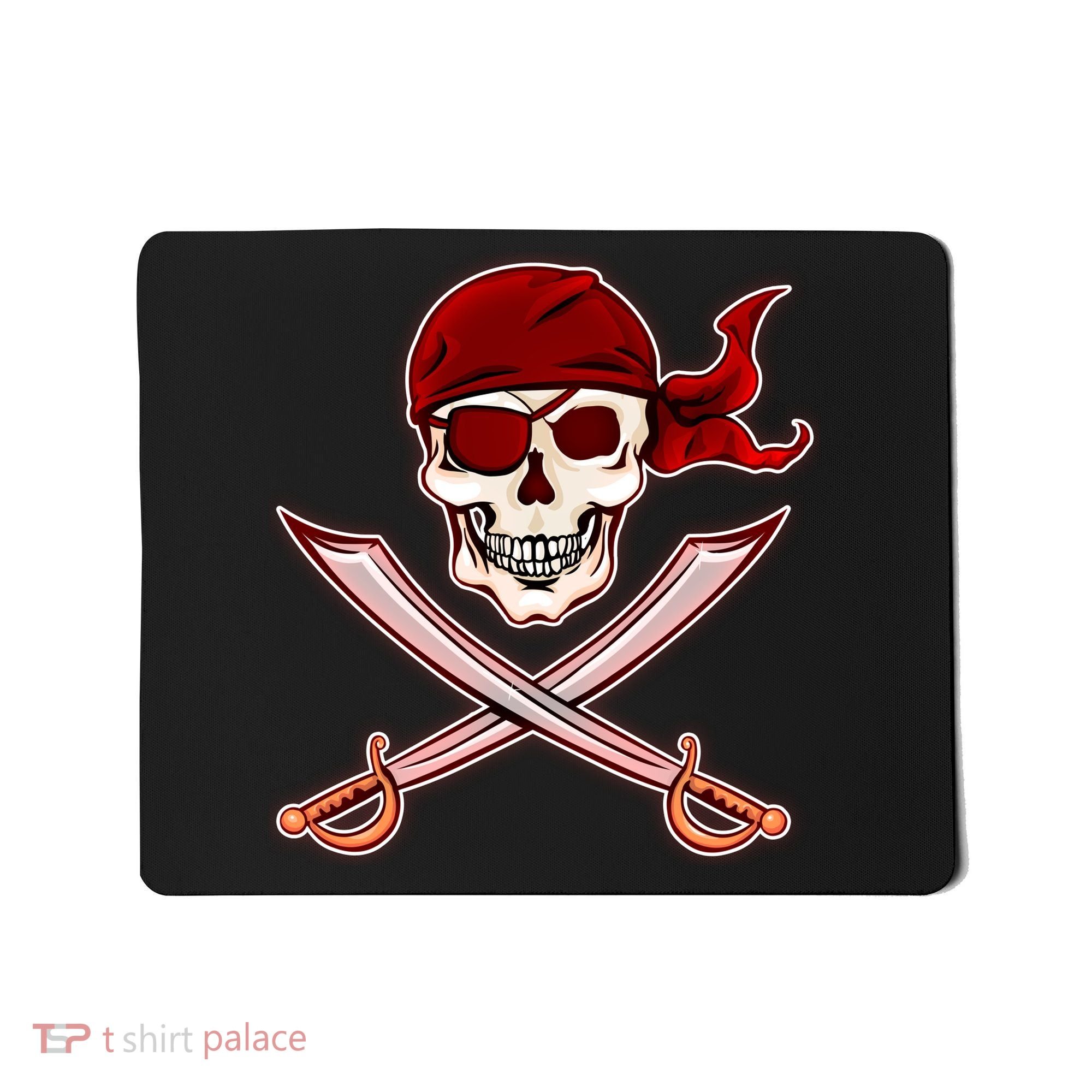 Jolly Roger Pirate Skull Flag Logo Mousepad