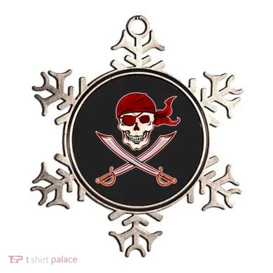 Jolly Roger Pirate Skull Flag Logo Ornament