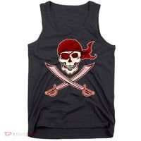 Jolly Roger Pirate Skull Flag Logo Tank Top thumb 0