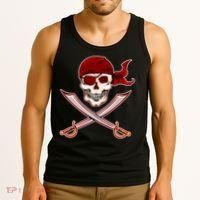 Jolly Roger Pirate Skull Flag Logo Tank Top thumb 3