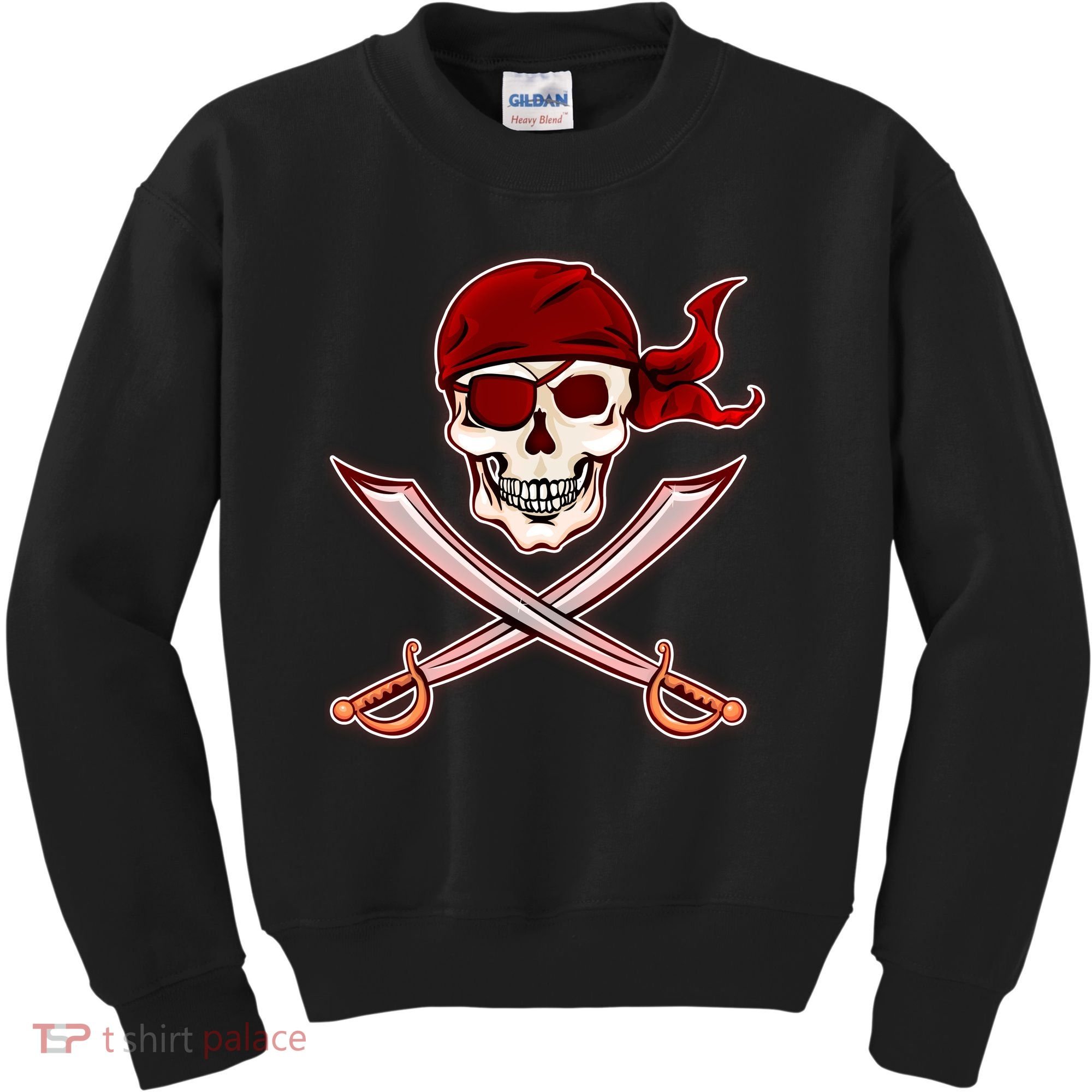 Jolly Roger Pirate Skull Flag Logo Kids Sweatshirt