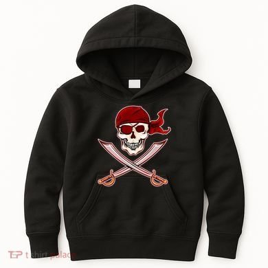Jolly Roger Pirate Skull Flag Logo Kids Hoodie