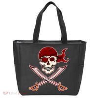 Jolly Roger Pirate Skull Flag Logo Tote Bag thumb 0