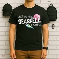 Just One More Seashell I Promise Beach Conch Collector T-Shirt thumb 6