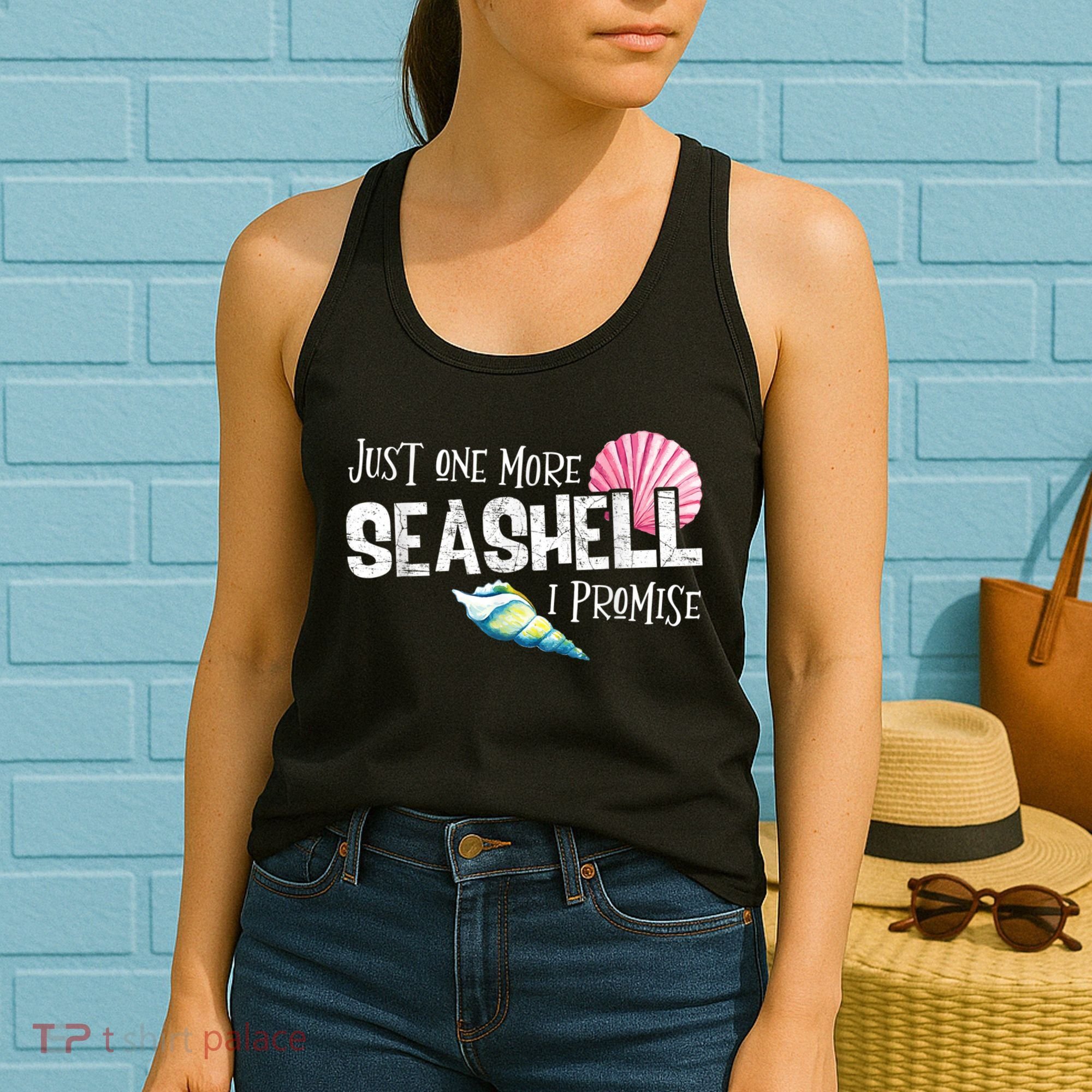 Just One More Seashell I Promise Beach Conch Collector Women's Tank Top
