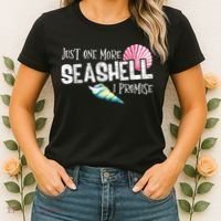 Just One More Seashell I Promise Beach Conch Collector Women's T-Shirt thumb 2