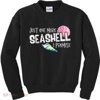 Just One More Seashell I Promise Beach Conch Collector Kids Sweatshirt thumb 0