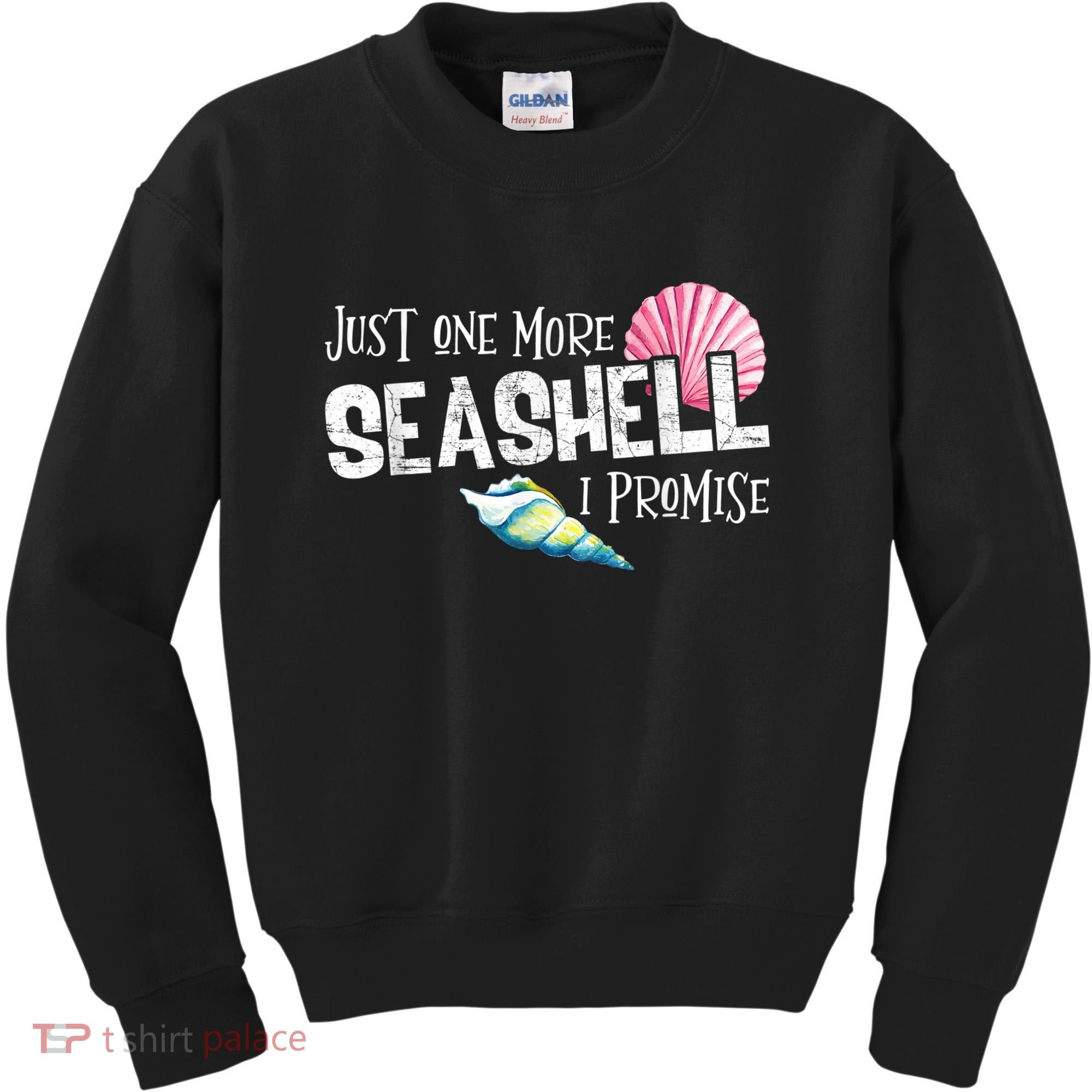 Just One More Seashell I Promise Beach Conch Collector Kids Sweatshirt