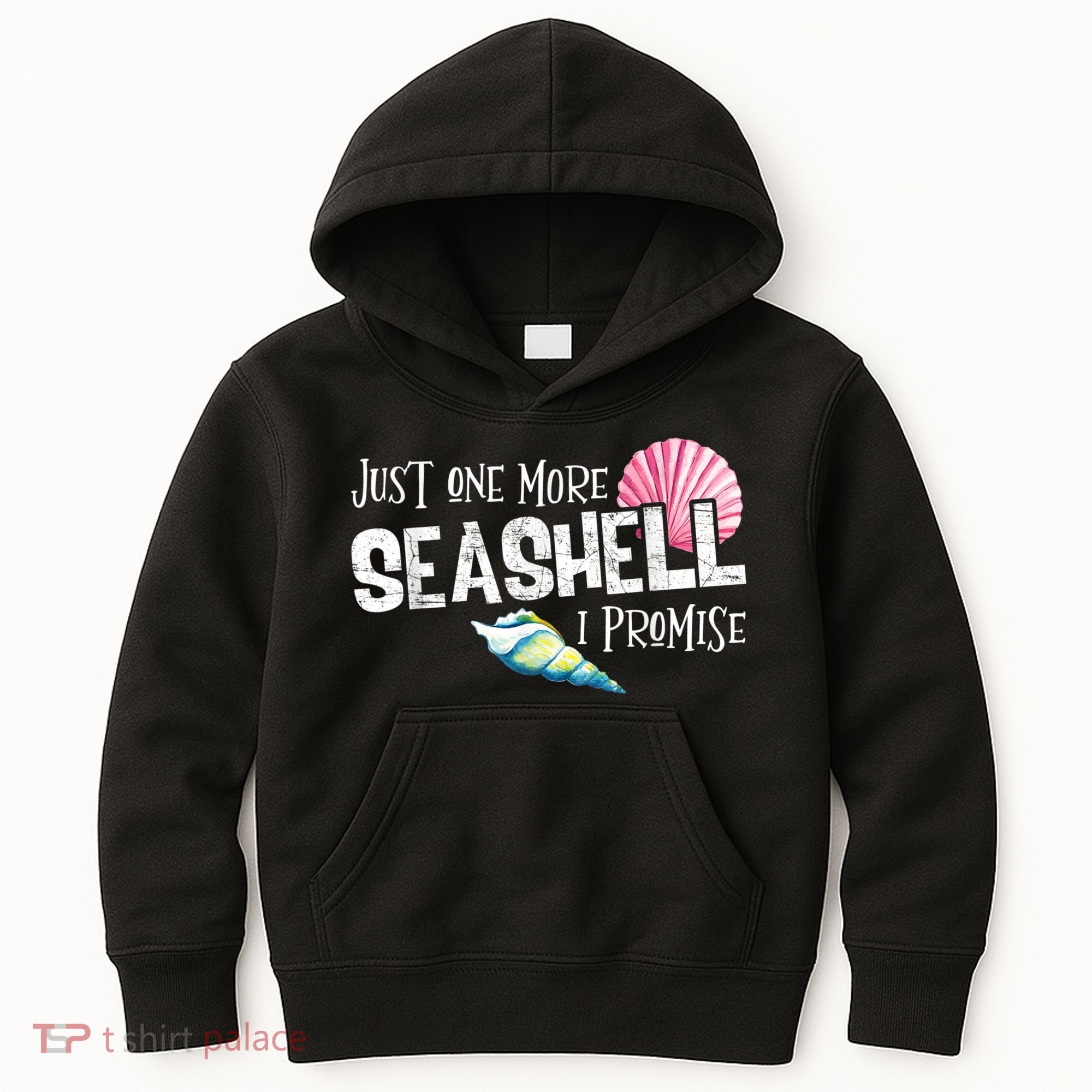 Just One More Seashell I Promise Beach Conch Collector Kids Hoodie