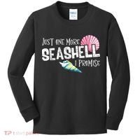 Just One More Seashell I Promise Beach Conch Collector Kids Long Sleeve Shirt thumb 0