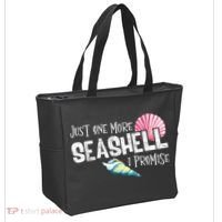 Just One More Seashell I Promise Beach Conch Collector Tote Bag thumb 2