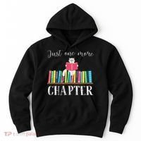 Just One More Chapter Cat Reading Book Bookworm Cat Hc Hoodie thumb 0