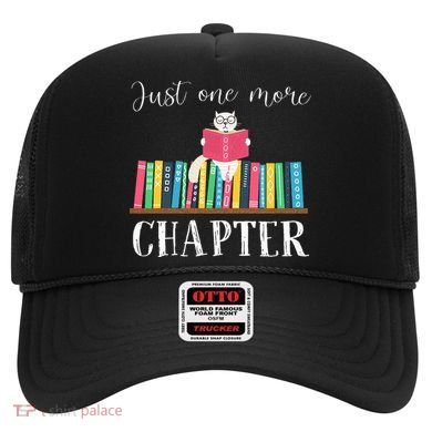 Just One More Chapter Cat Reading Book Bookworm Cat Hc Hat