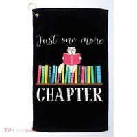 Just One More Chapter Cat Reading Book Bookworm Cat Hc Golf Towel thumb 0
