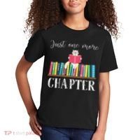 Just One More Chapter Cat Reading Book Bookworm Cat Hc Kids T-Shirt thumb 2