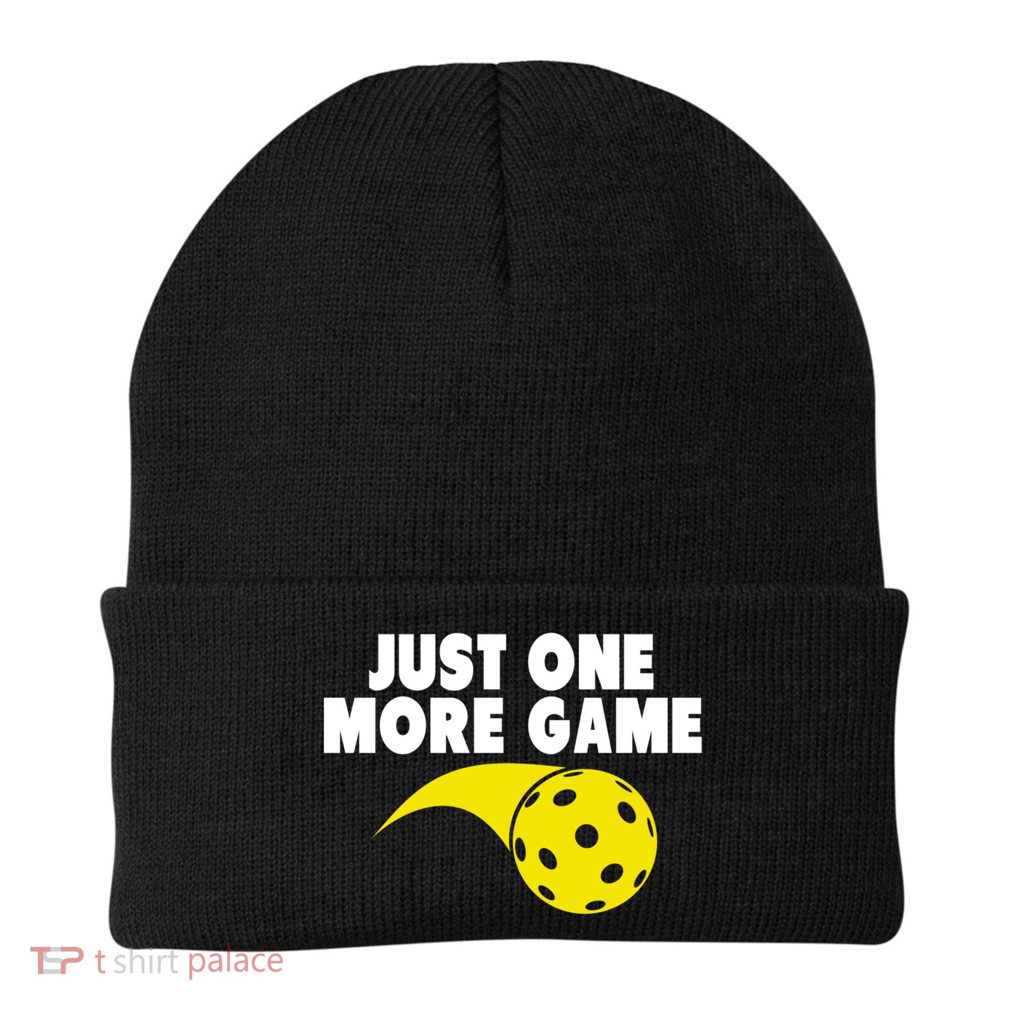 Just One More Game Pickleball Gift Great Gift Beanie