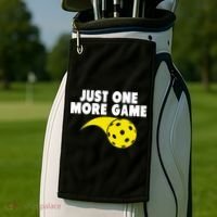 Just One More Game Pickleball Gift Great Gift Golf Towel thumb 2