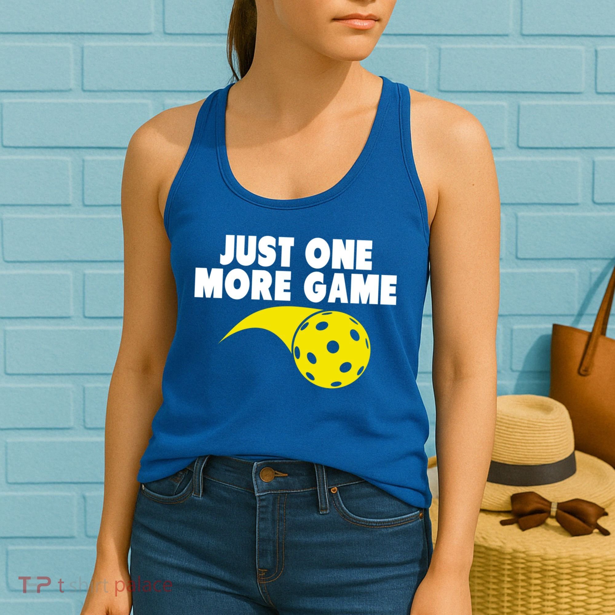 Just One More Game Pickleball Gift Great Gift Women's Tank Top