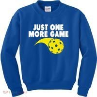 Just One More Game Pickleball Gift Great Gift Kids Sweatshirt thumb 0