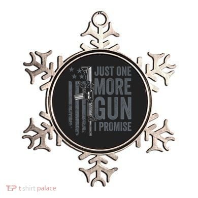 Just One More Gun I Promise Funny Guns Joke ON BACK Ornament