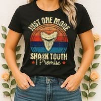 Just One More Shark Tooth I Promise Retro Fossil Women's T-Shirt thumb 2