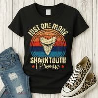 Just One More Shark Tooth I Promise Retro Fossil Women's T-Shirt thumb 3