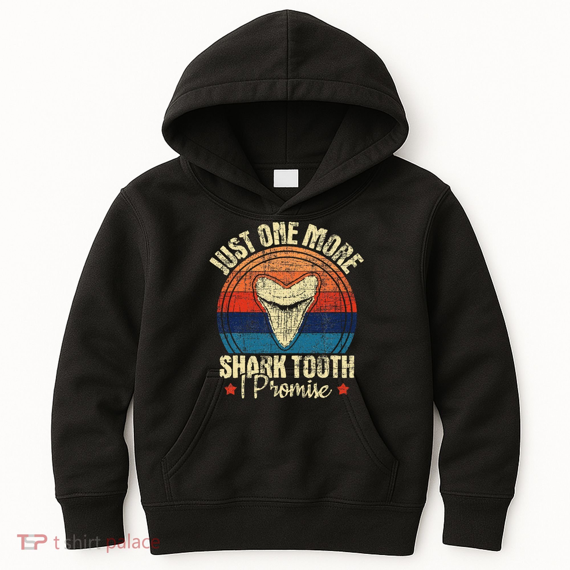 Just One More Shark Tooth I Promise Retro Fossil Kids Hoodie
