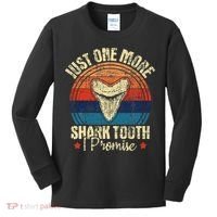 Just One More Shark Tooth I Promise Retro Fossil Kids Long Sleeve Shirt thumb 0