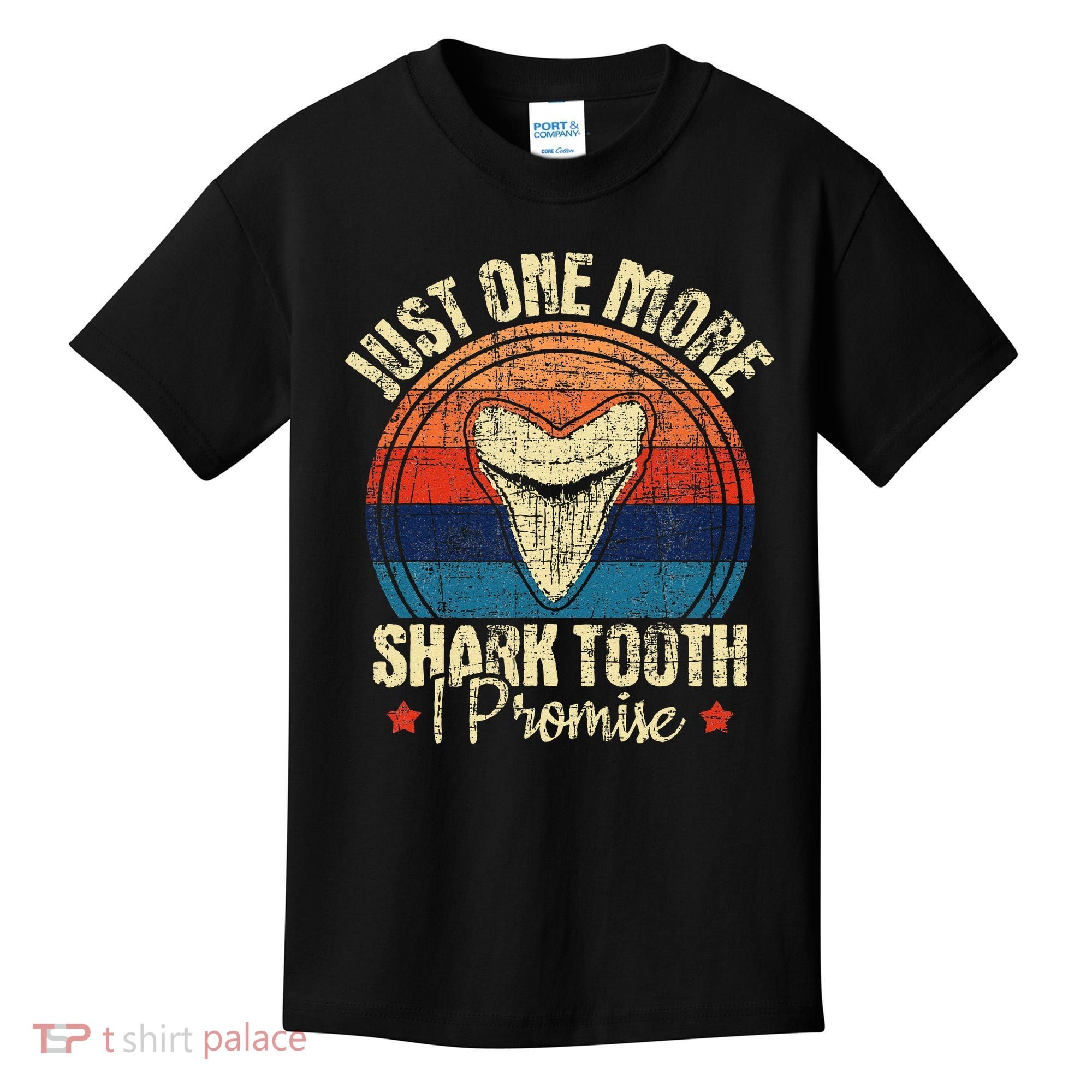 Just One More Shark Tooth I Promise Retro Fossil Kids T-Shirt