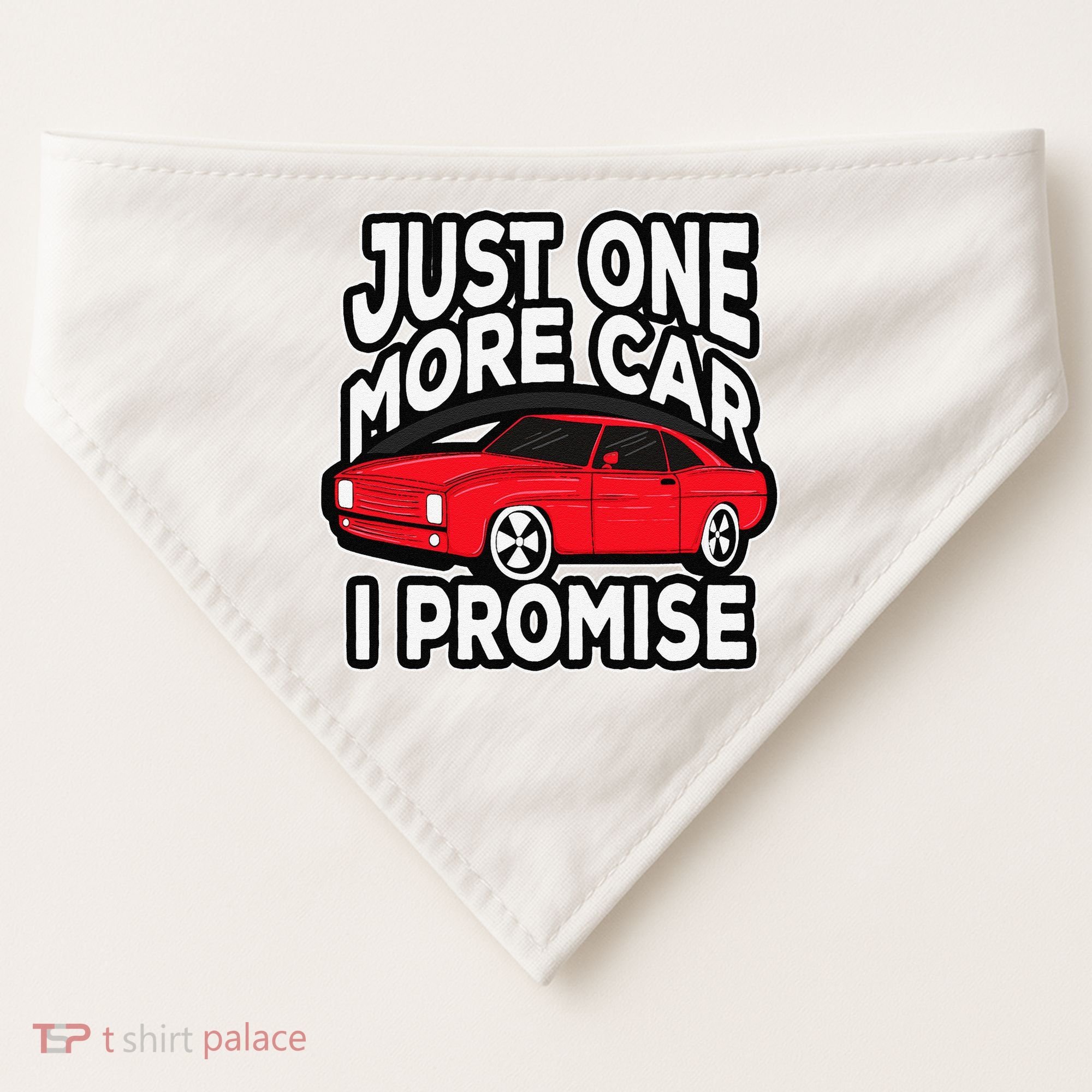 Just one more Car I promise Turbo Wheel Auto Engine Garage  USA-Made Doggie Bandana