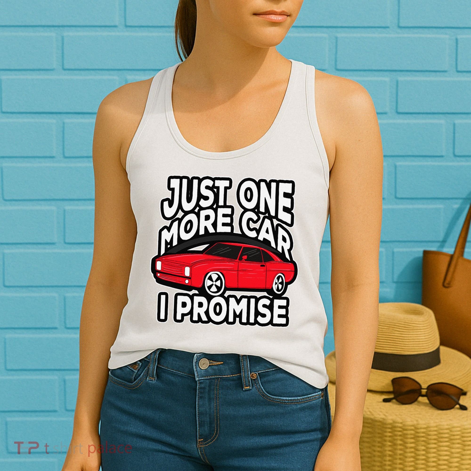 Just one more Car I promise Turbo Wheel Auto Engine Garage  Women's Tank Top
