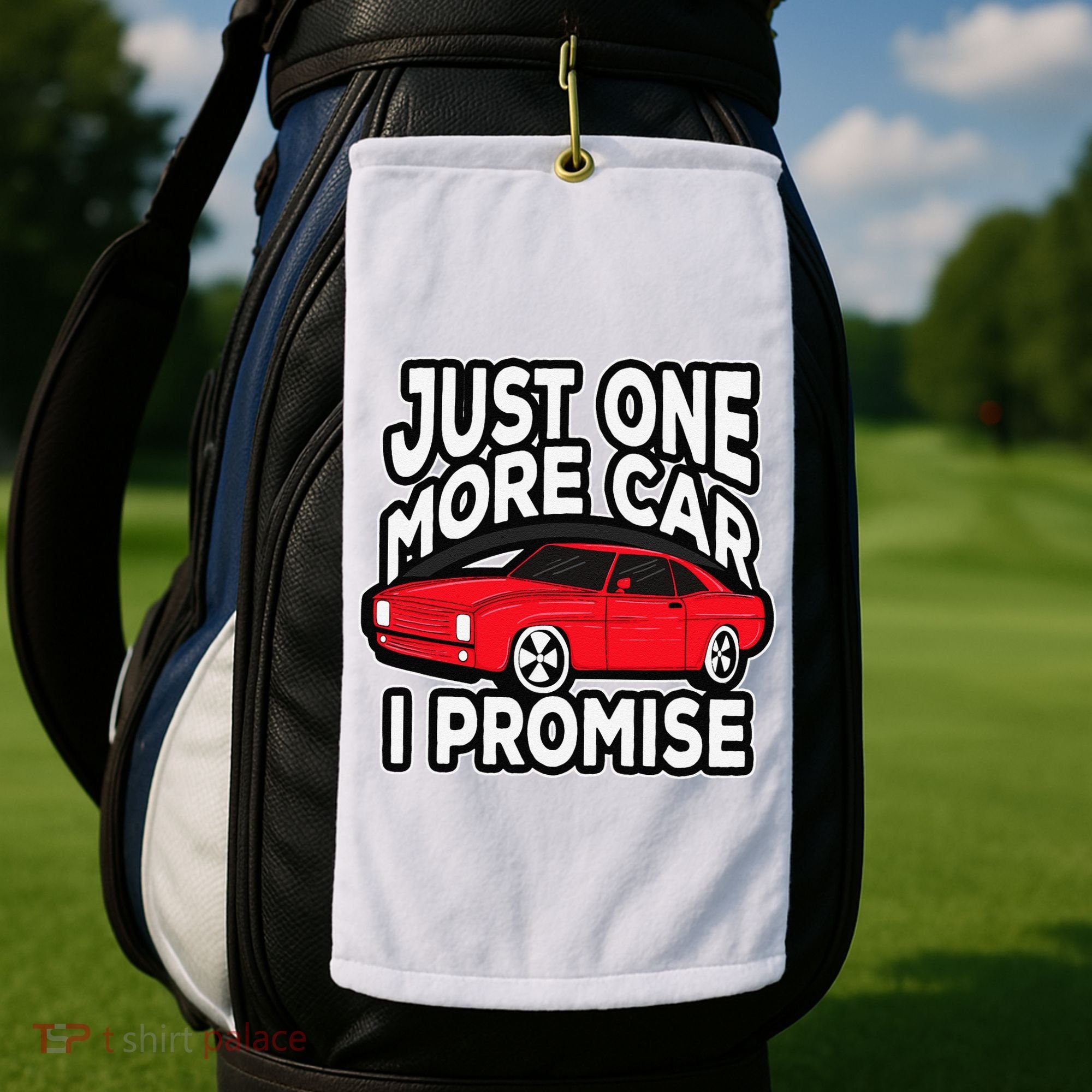 Just one more Car I promise Turbo Wheel Auto Engine Garage  Golf Towel