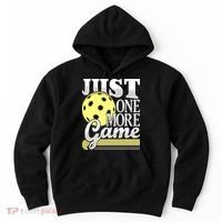 Just One More Game Pickleball Player Paddleball Hoodie thumb 0