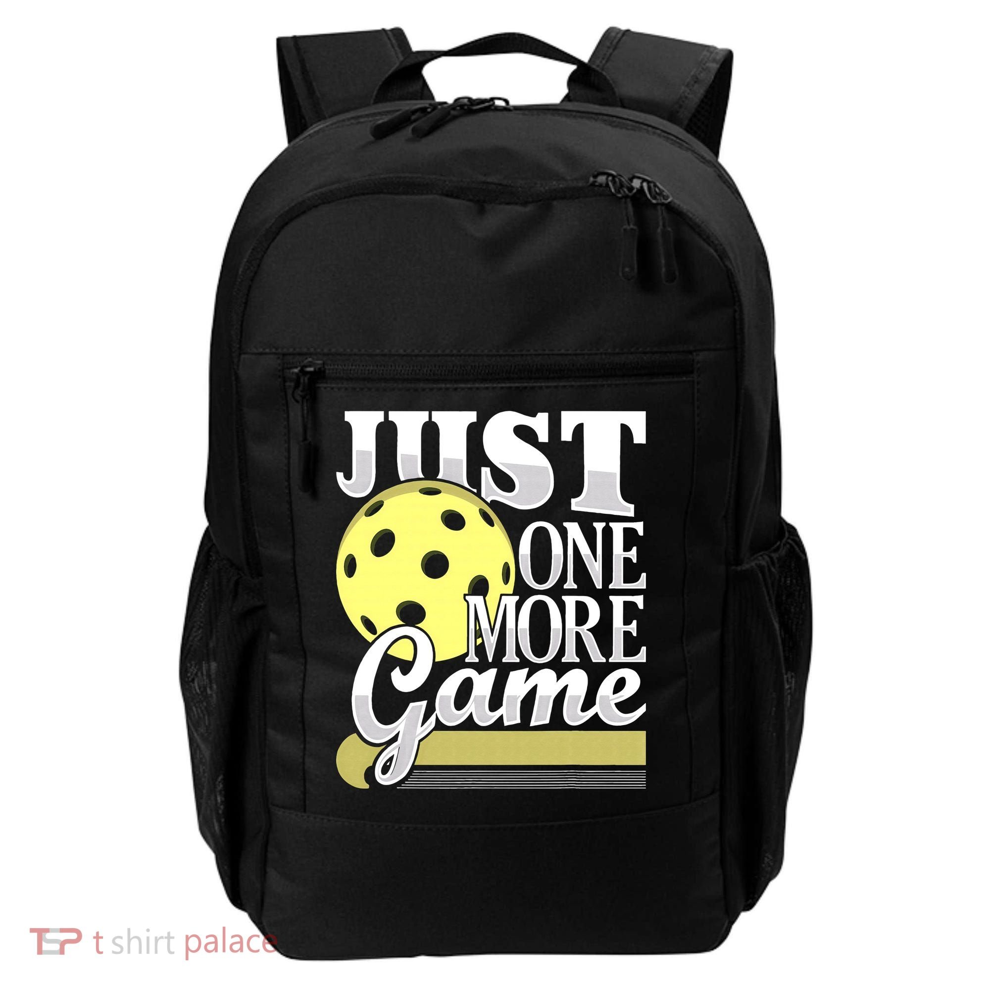 Just One More Game Pickleball Player Paddleball Backpack