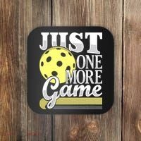 Just One More Game Pickleball Player Paddleball Coaster thumb 0