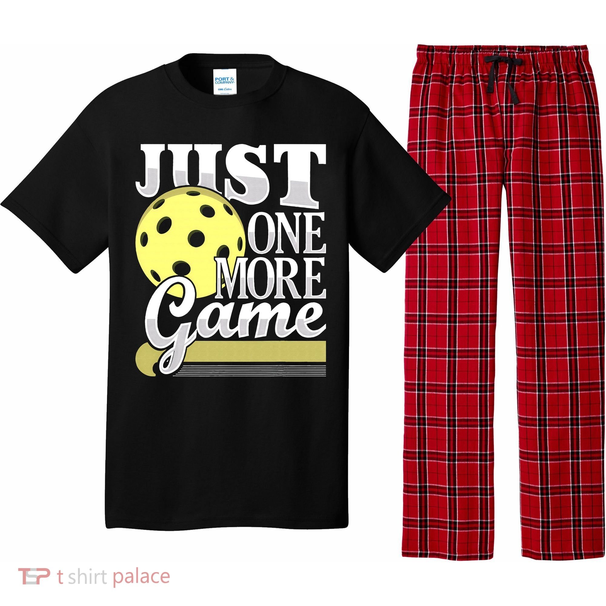 Just One More Game Pickleball Player Paddleball Pajama Set