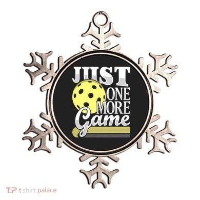 Just One More Game Pickleball Player Paddleball Ornament