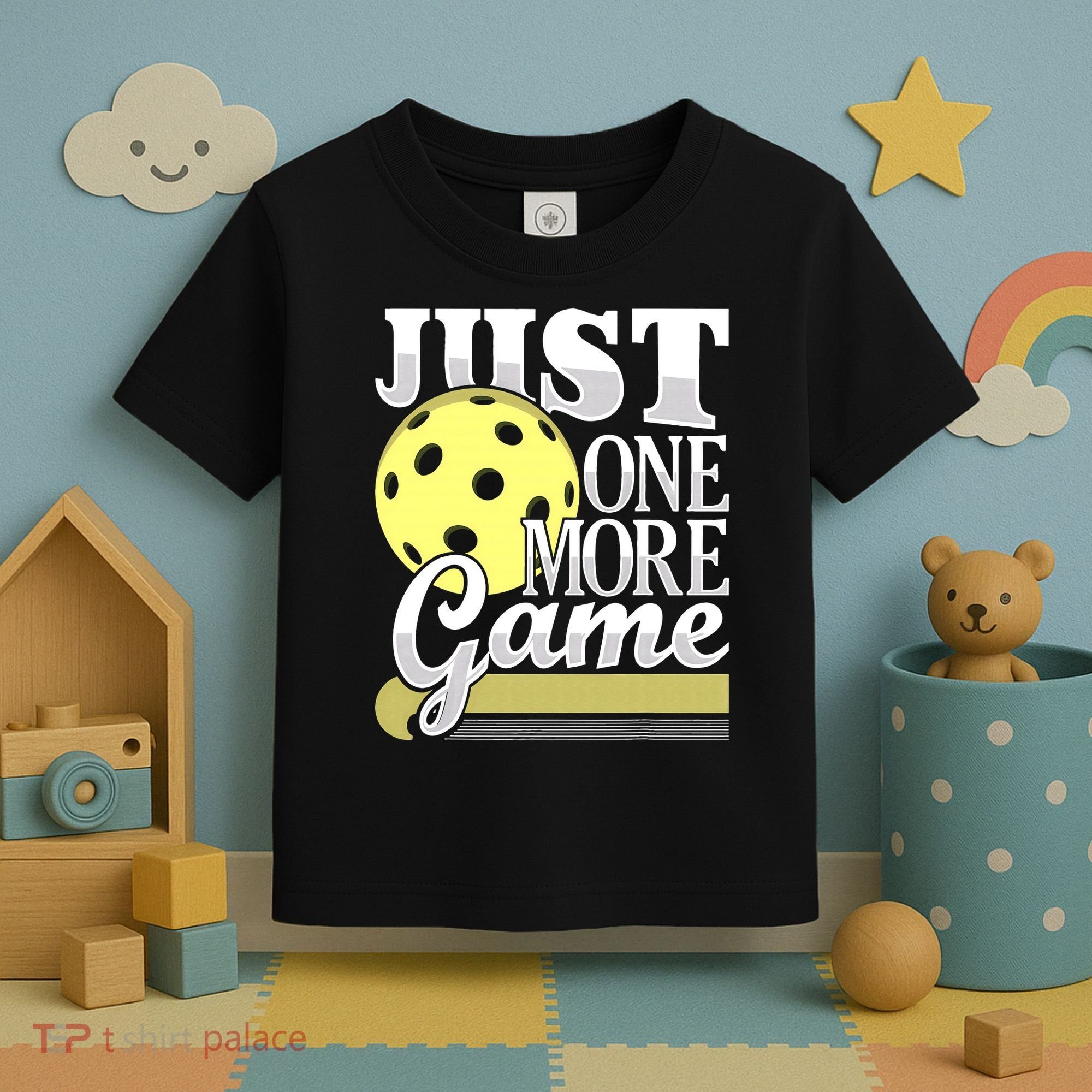 Just One More Game Pickleball Player Paddleball Toddler T-Shirt