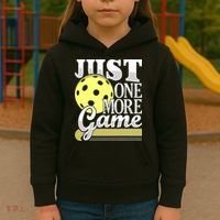 Just One More Game Pickleball Player Paddleball Kids Hoodie thumb 3