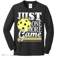 Just One More Game Pickleball Player Paddleball Kids Long Sleeve Shirt thumb 0