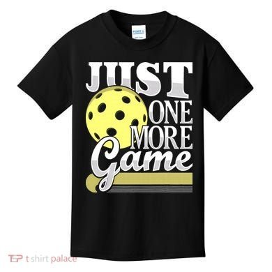 Just One More Game Pickleball Player Paddleball Kids T-Shirt