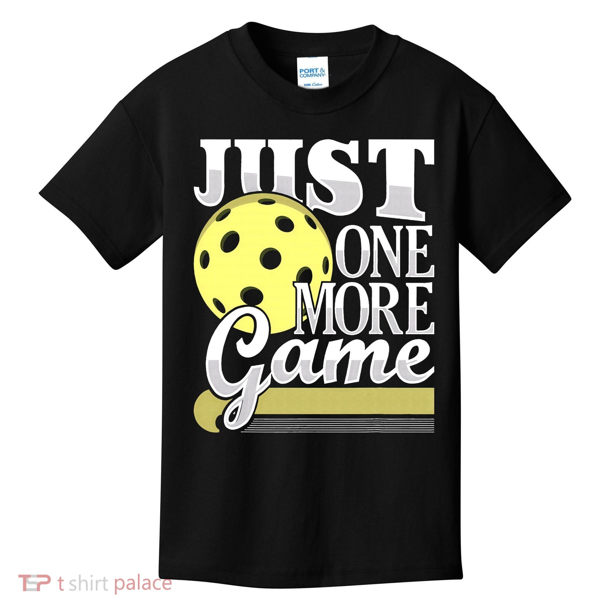 Just One More Game Pickleball Player Paddleball Kids T-Shirt