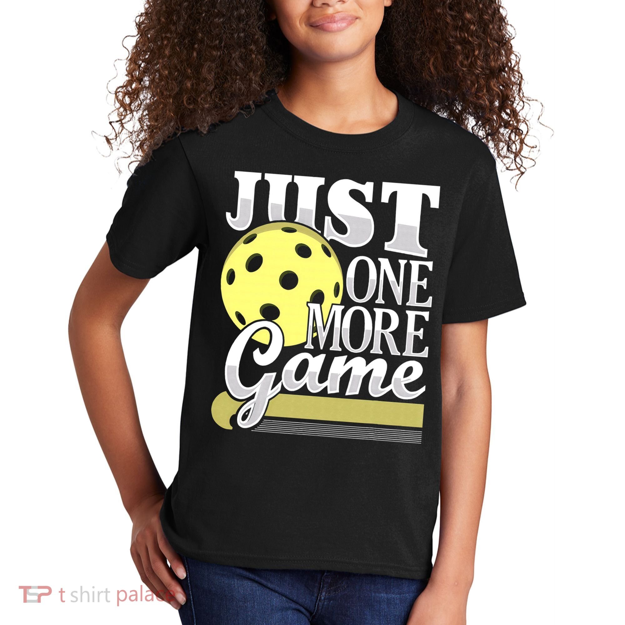 Just One More Game Pickleball Player Paddleball Kids T-Shirt