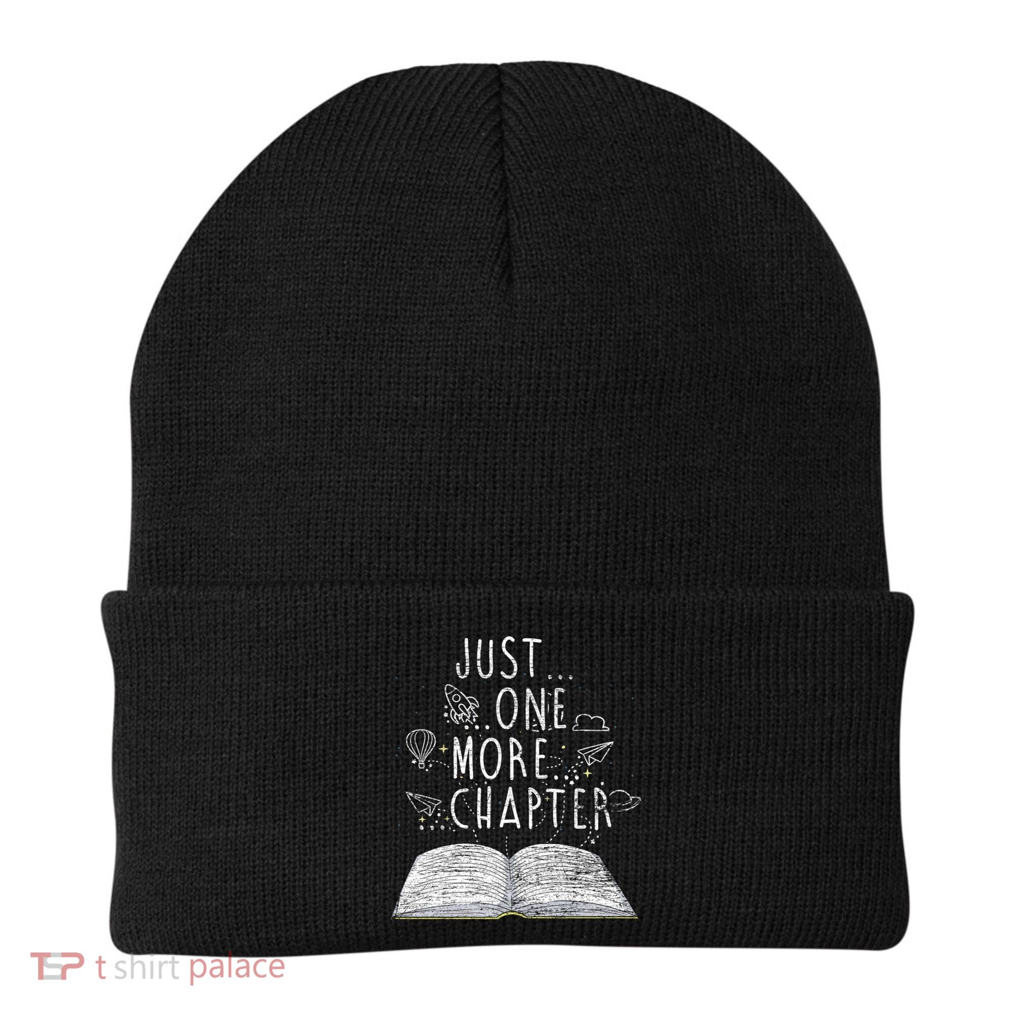 Just One More Chapter Reading Books Cute Gift Beanie